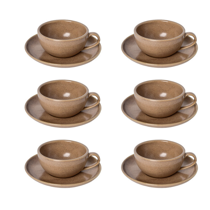 فنجان و نعلبکی بی.وی.کی طرح مجستیک کد 452613 مجموعه 6 عددی همراه با استند