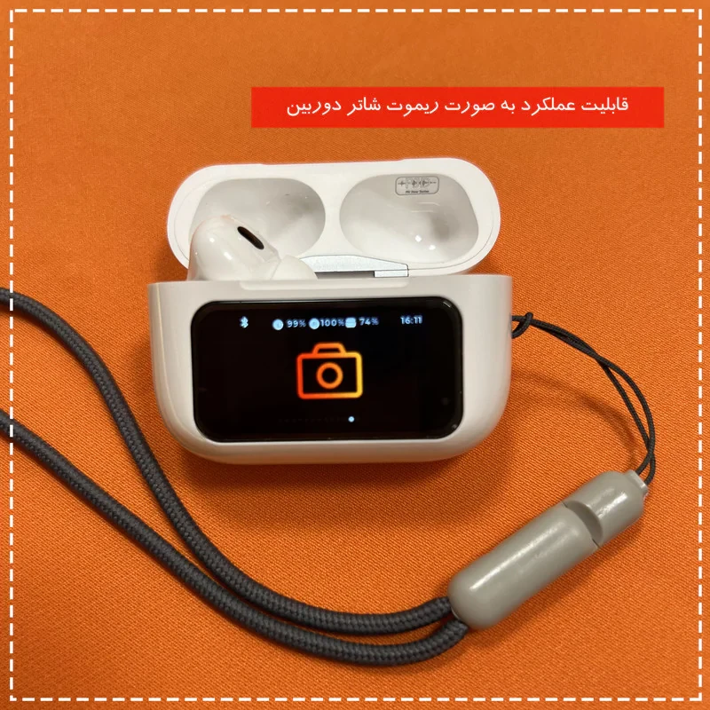 هدفون بلوتوثی مدل PJD Pro2nd V5.4 Light دارای نویز کنسلینگ فعال (ANC)، درگاه شارژ USB Type-C، شارژ بی سیم، پشتیبانی از فرمان لمسی، نمایشگر روی صفحه محفظه شارژ، نشانگر LED