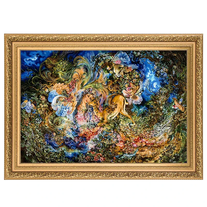 تابلو فرش دستباف طرح مینیاتور دایره هستی کد 252478