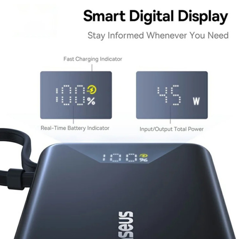 پاوربانک بیسوس مدل PicoGo 45W ظرفیت 10000 میلی آمپر ساعت