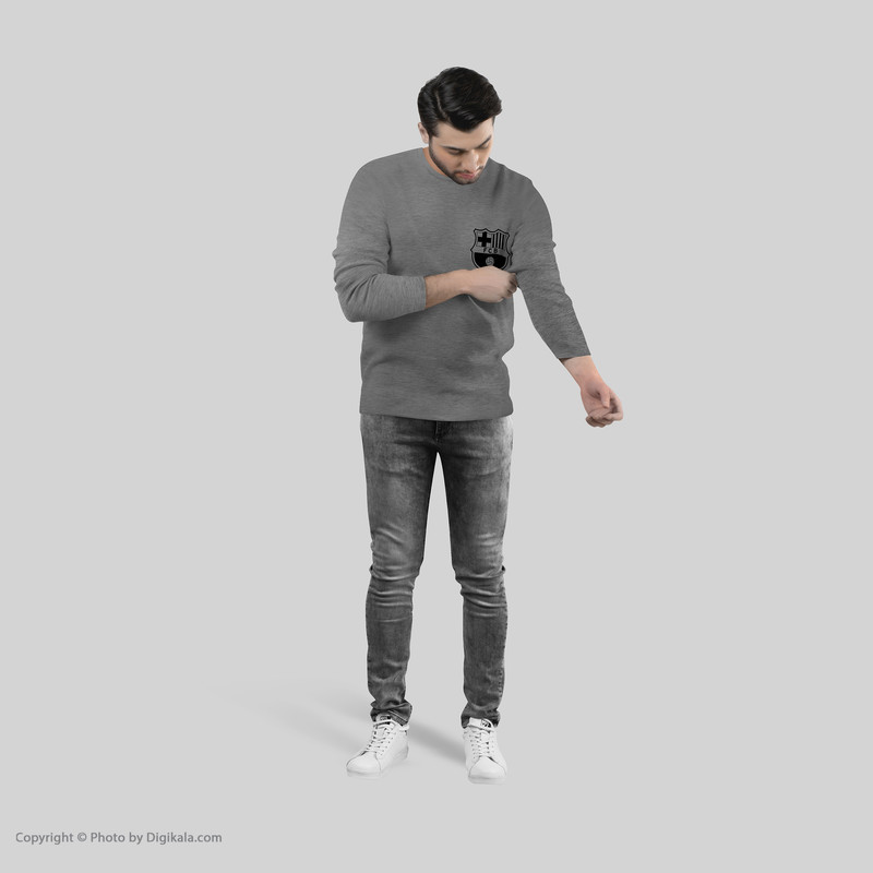 تی شرت آستین بلند مردانه طرح بارسلونا مدل S32