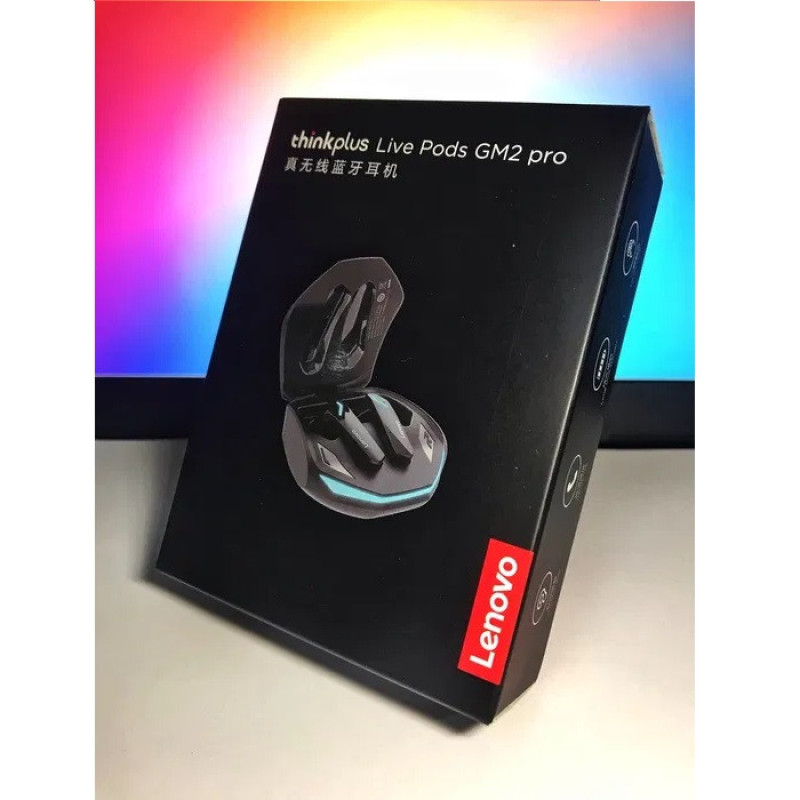 هدفون بلوتوثی لنوو مدل Live Pods GM2 Pro بدون قابلیت نویز کنسلینگ، درگاه شارژ USB Type-C، دارای دستیار صوتی، مقاوم در برابر رطوبت و عرق