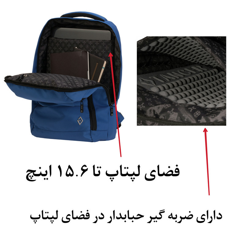 کوله پشتی لپ تاپ تنسر مدل دنا کد 117مناسب برای لپ تاپ 15.6 اینچی