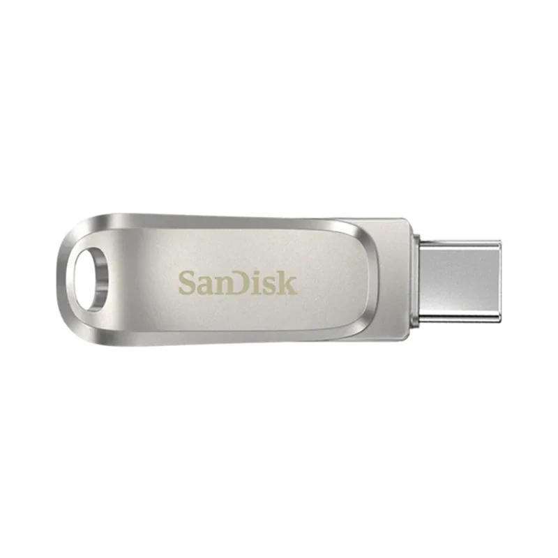 فلش مموری سن دیسک مدل Luxe ظرفیت 32 گیگابایت سرعت خواندن 150 مگابایت بر ثانیه اتصال USB-C طراحی ساده و وزن 19 گرم