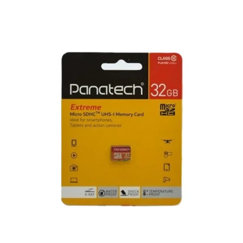 کارت حافظه microSDHC پاناتک مدل EXTREME کلاس 10 استاندارد UHS-I U1 سرعت 30MBps ظرفیت 32 گیگابایت