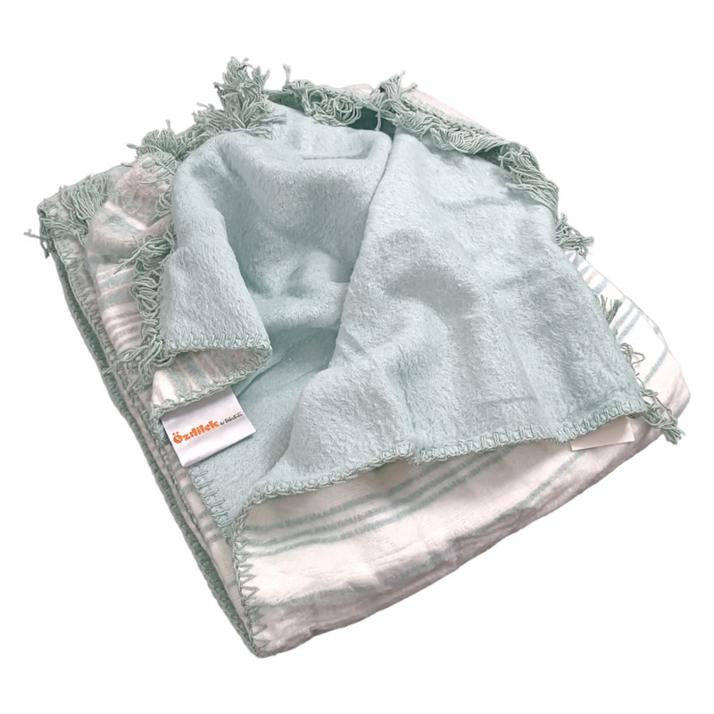 پتو ازدیلک مدل Stripe Mint سایز 170×130 سانتی متر