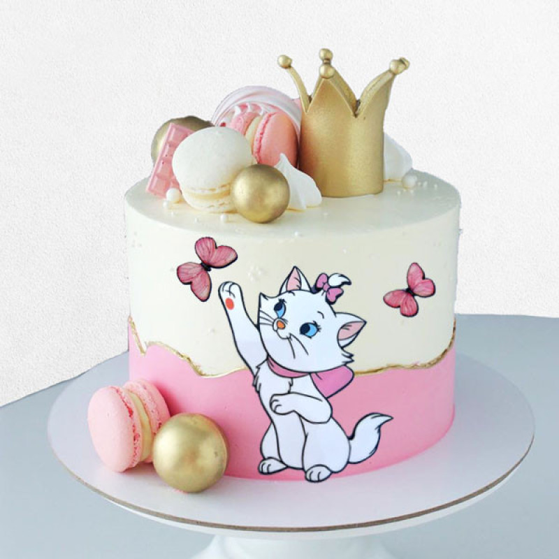 تاپر تزیین کیک نگین مدل گربه ملوس