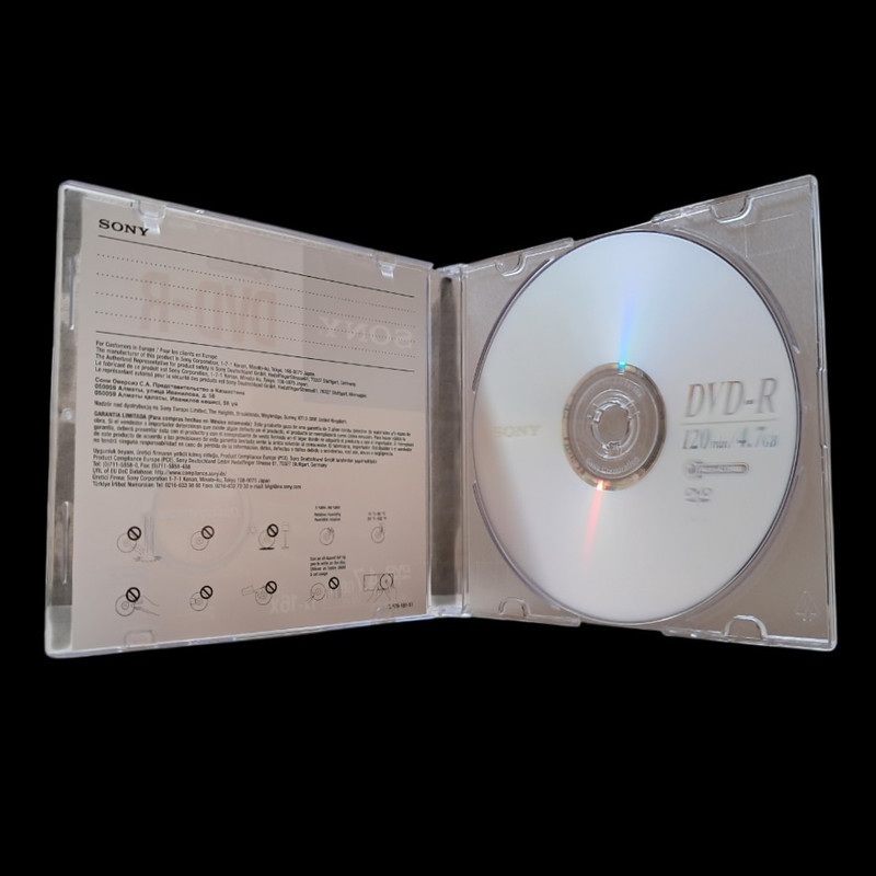 دی وی دی خام قاب باریک سونی مدل DVD-R بسته 2 عددی