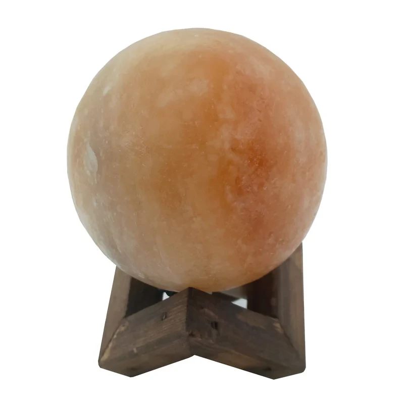 سنگ نمک مدل گوی پایه چوبی کد 8
