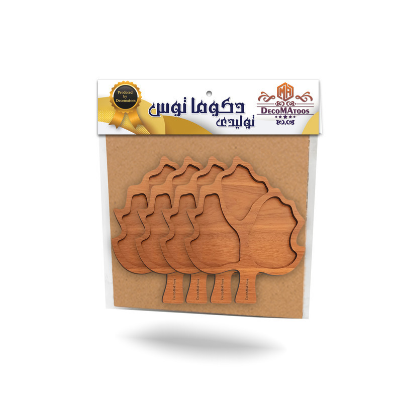 ظرف سرو دکوماتوس طرح برگ کد ZL6 بسته 4 عددی