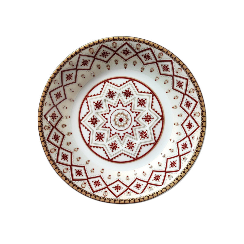 نعلبکی چینی نوستالژی مدل کالین کف گل بسته ۶ عددی