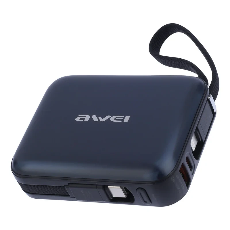پاوربانک 45 وات اوی مدل C04 ظرفیت 10000 میلی‌آمپرساعت به همراه دو کابل USB-C و لایتنینگ