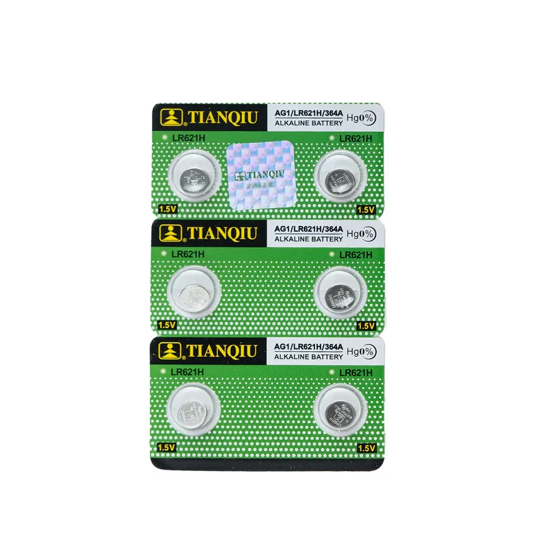 باتری ساعت تیانکیو مدل AG1 – LR 621 H - Original  بسته شش عددی