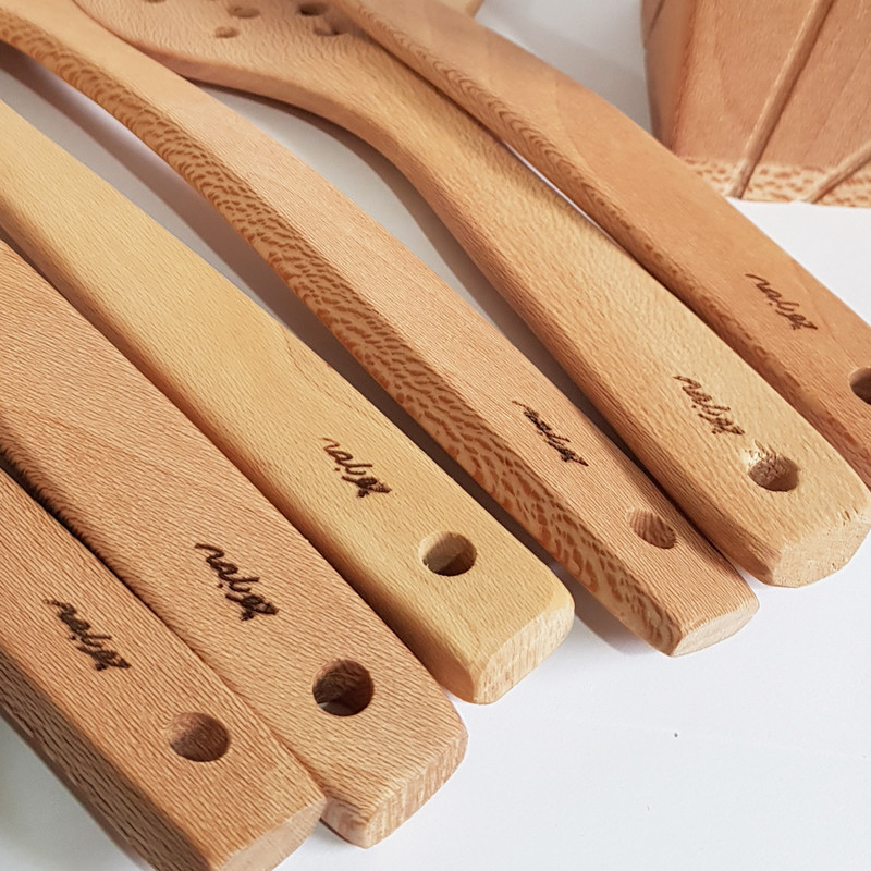 سرویس کفگیر و ملاقه 7 پارچه چوبلمه مدل 7PCS