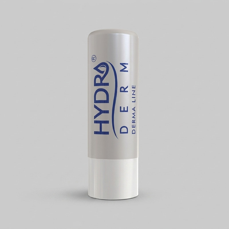 بالم نرم‌کننده و التیام‌بخش لب هیدرودرم مدل DERMA LINE التیام‌دهنده لب‌های خشک و ترک‌دار با مواد مرطوب‌کننده