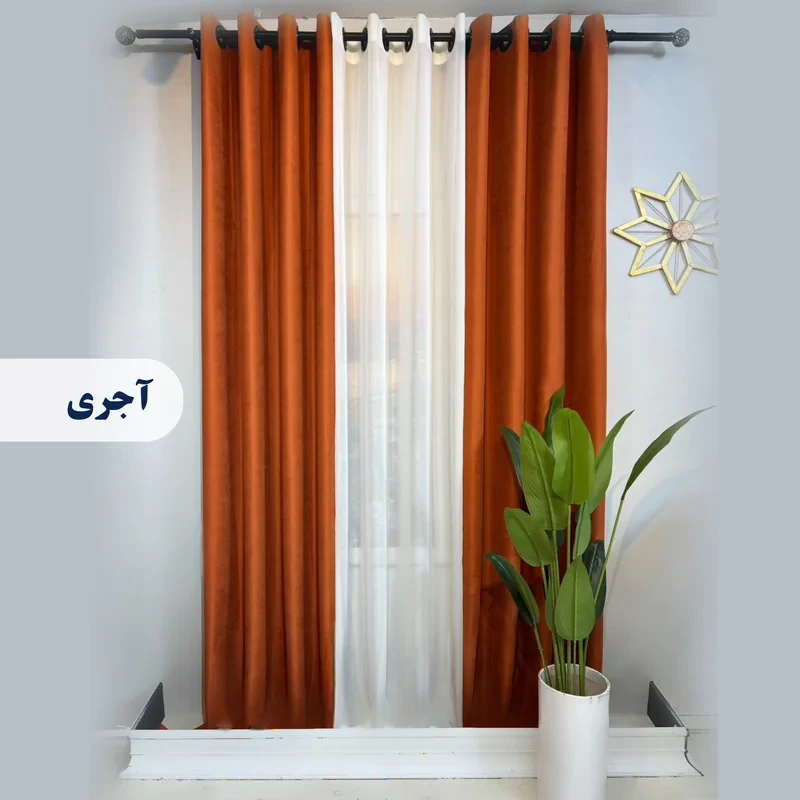 پرده پانچ مدل کتان هازان سایز 280 × 140 سانتی‌متر