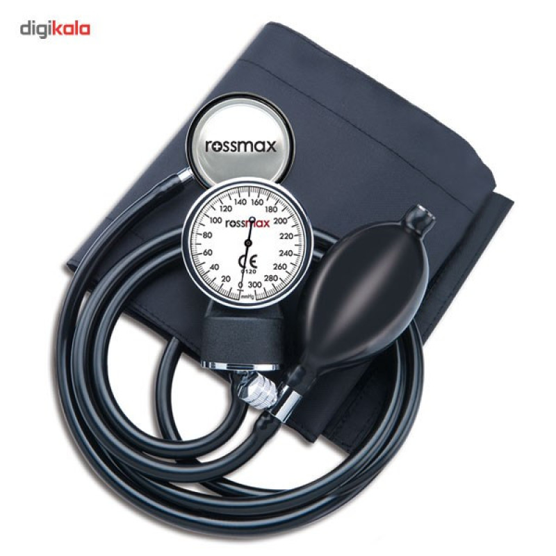 فشارسنج عقربه‌ای بازویی رزمکس مدل GB102 با کالیبراسیون مادام‌العمر، کاف بدون لاتکس سایز 22 تا 32 سانتی‌متر، همراه کیف نگهداری و شیر تخلیه کرومی