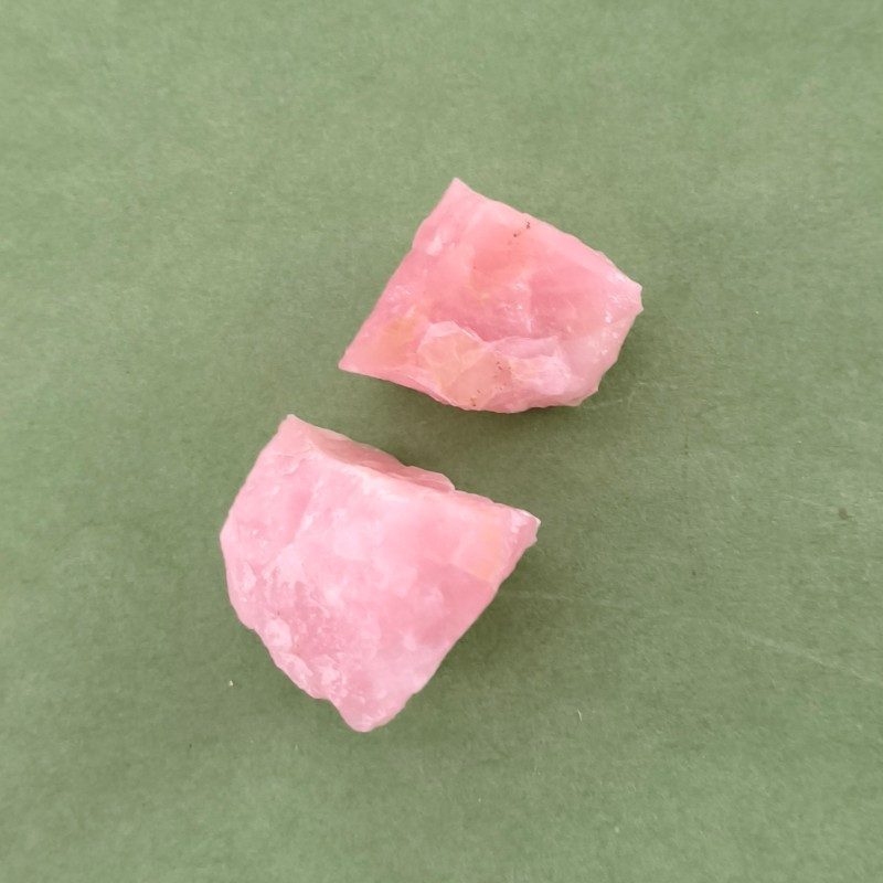 سنگ راف رز کوارتز مدل طبیعی مجموعه دو عددی