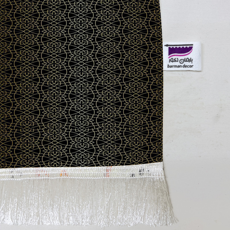 شال مبل بارمان دکور طرح گلدن بلک کد 65 سایز 98x180 سانتی متر