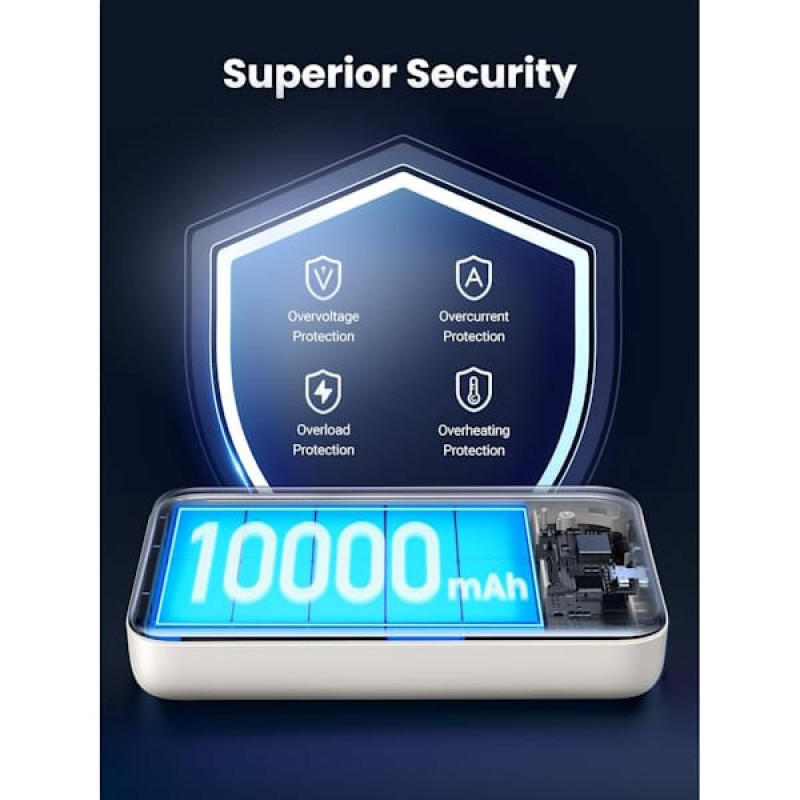 پاور بانک یوگرین مدل مغناطیسی PB561-25208 ظرفیت 10000 میلی آمپر ساعت