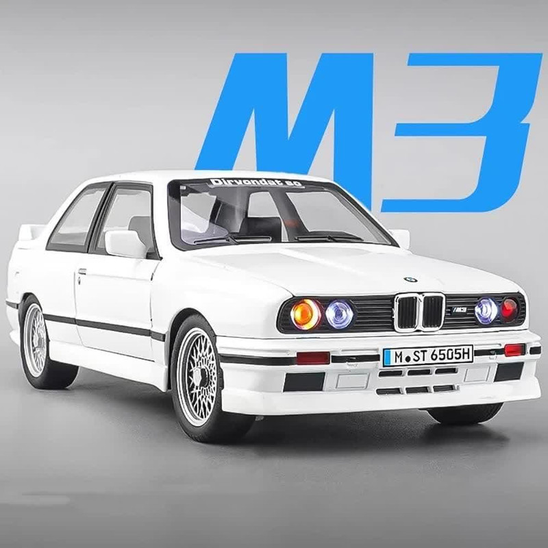 ماکت ماشین ناب سل مدل بی ام و فلزی BMW M3 E30 به همراه جاسوییچی