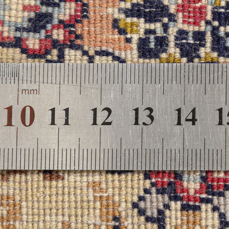 فرش دستبافت 0,25 متری مدل ساروق کد 45P9297 زمینه سرمه ای