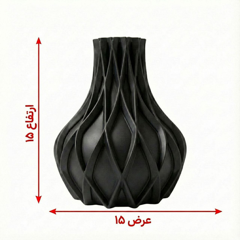 گلدان دکوری مدل راه راه کد 4