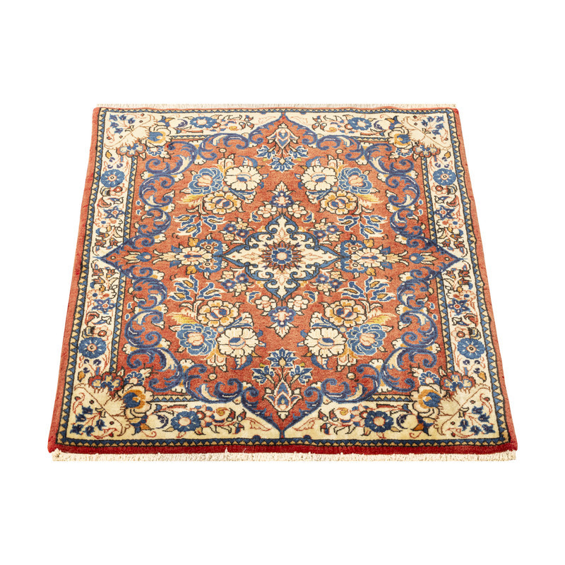 فرش دستبافت نیم متری طرح ساروق کد 45P12218 زمینه لاکی