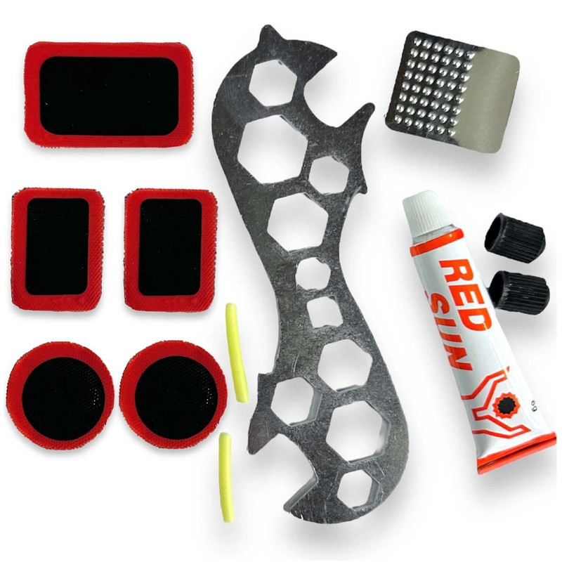 کیت پنچری دوچرخه مدل RepairKit کد 2102 مجموعه 12 عددی