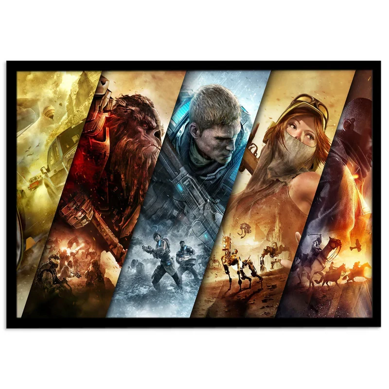 تابلو نوری بکلیت طرح بازی گیم نت Xbox 360 Games مدل چراغدار B-s1449