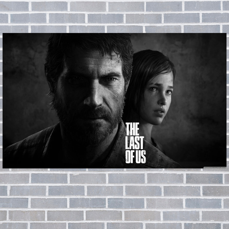 تابلو شاسی مدل گیمینگ طرح پوستر بازی لست آو آس last of us 2 سیاه وسفید کد 1079