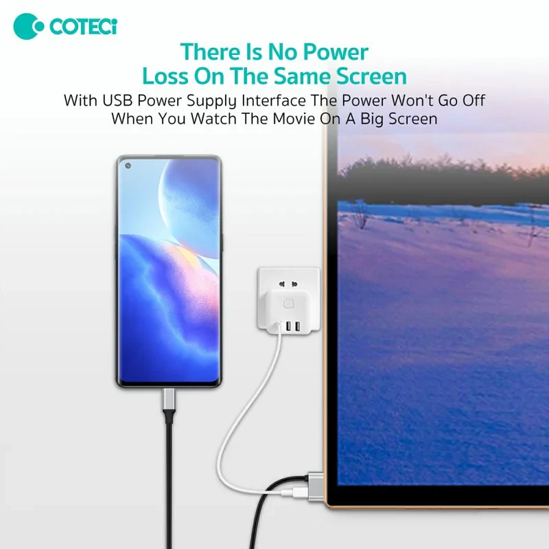 کابل تبدیل USB-C به HDMI کوتتسی مدل 33025 طول 2 متر