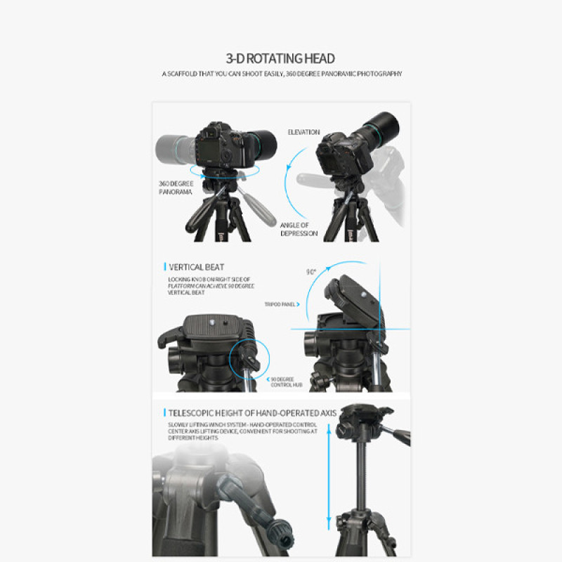 سه پایه دوربین جی ماری مدل KP-2234