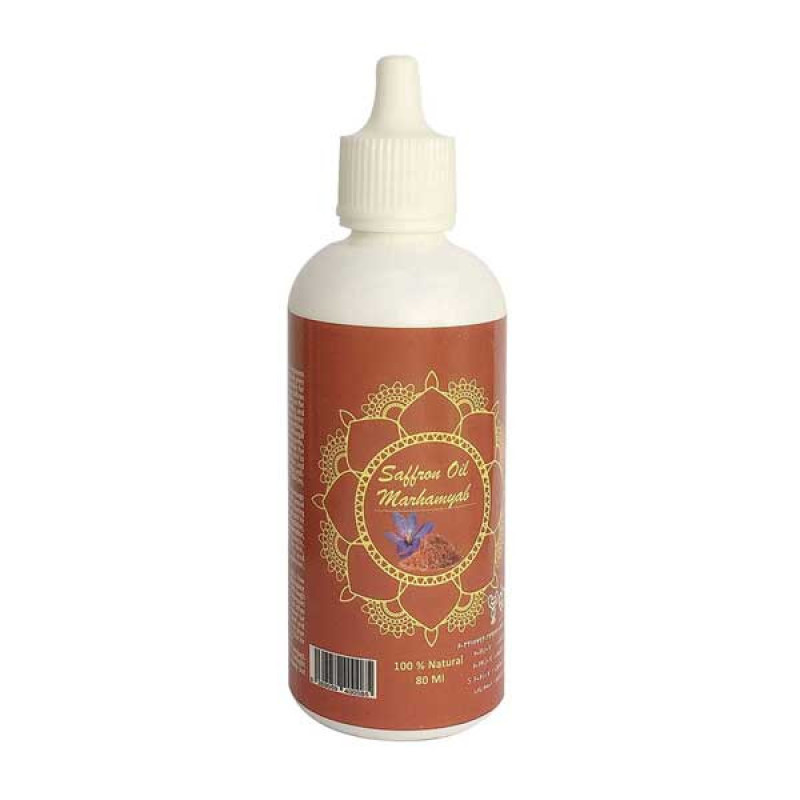 روغن تقویت کننده مو و ریش و سیبیل مرهم یاب مدل زعفران حجم 80 میلی لیتر