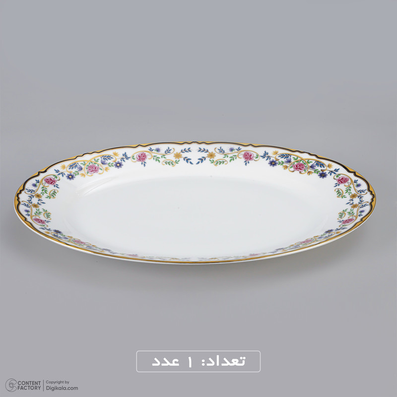 سرویس  غذا خوری 28 پارچه چینی زرین ایران سری ایتالیا اف مدل Golestan 2 درجه عالی