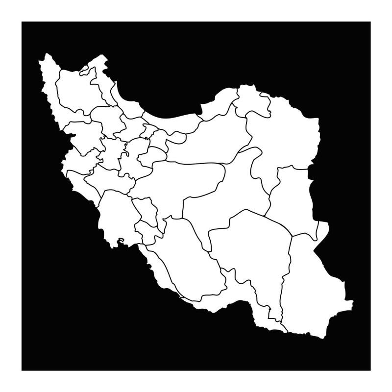 شابلون مدل نقشه ایران کد SP937