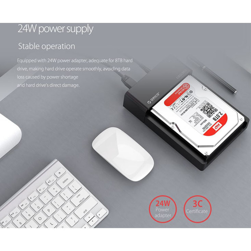 باکس هارد 3.5 اینچی اوریکو مدل 6518US3-V2-EU-BK-BP