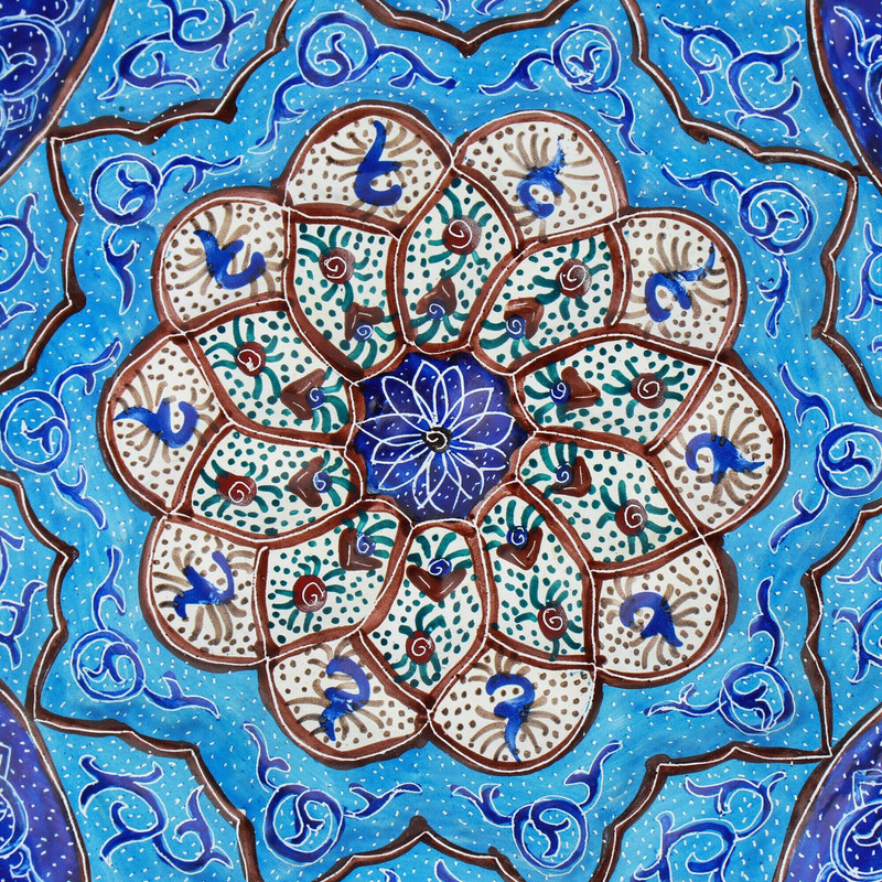 بشقاب میناکاری مسی فرازهنر کد 161
