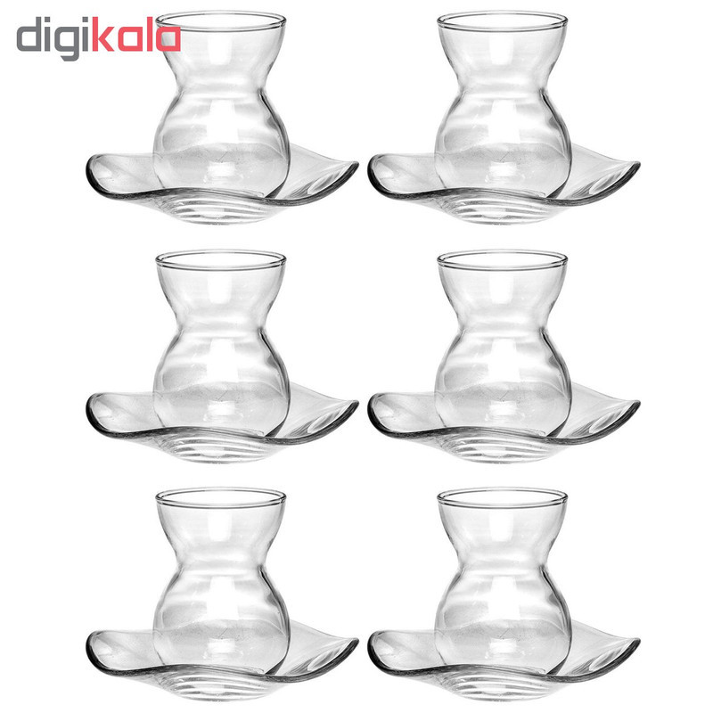 ست فنجان و نعلبکی پاشاباغچه سری دانتل 96574 بسته 6 نفره
