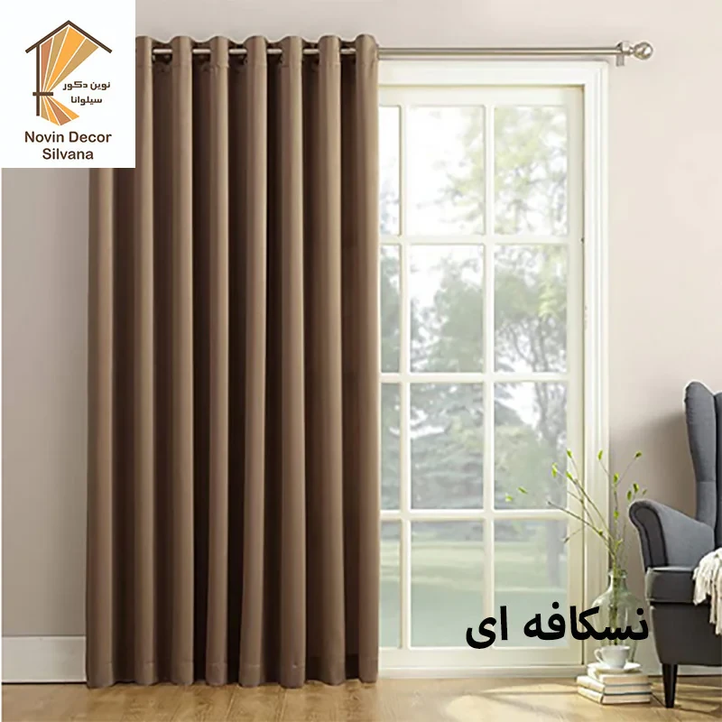 پرده نوین دکور سیلوانا مدل کتان 3 سایز 300x280 سانتی‌متر