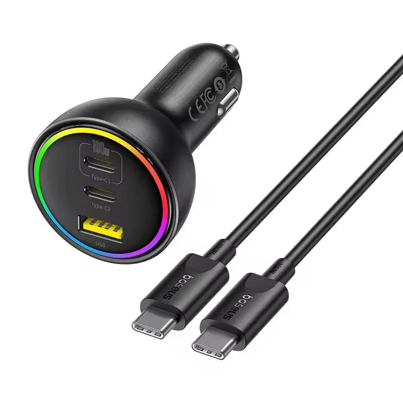 شارژر فندکی 152.5 وات بیسوس مدل BSCC-ZX-CCL به همراه کابل USB-C