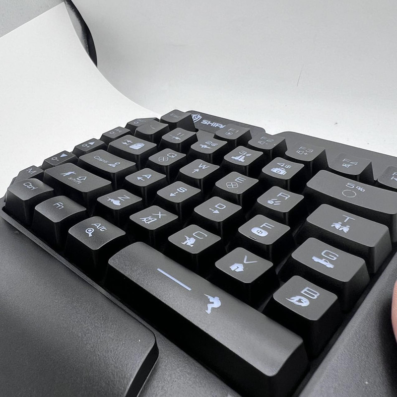 کیبورد گیمینگ شیپادو مدل RGBF6، سوییچ ممبران، Tenkeyless، نورپردازی LED RGB