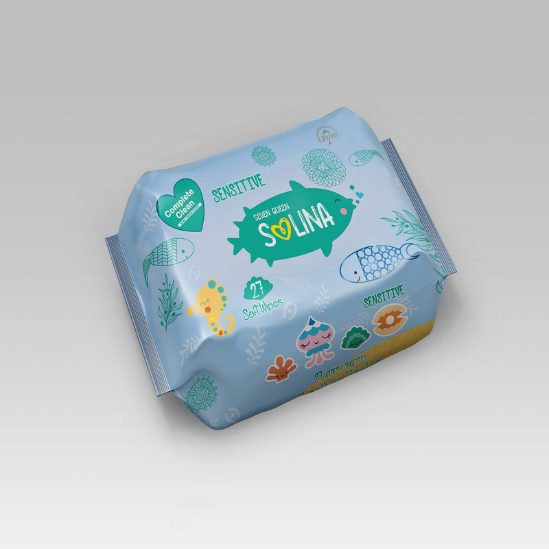 دستمال مرطوب کودک سون کوئین مدل complete clean بسته 27 عددی