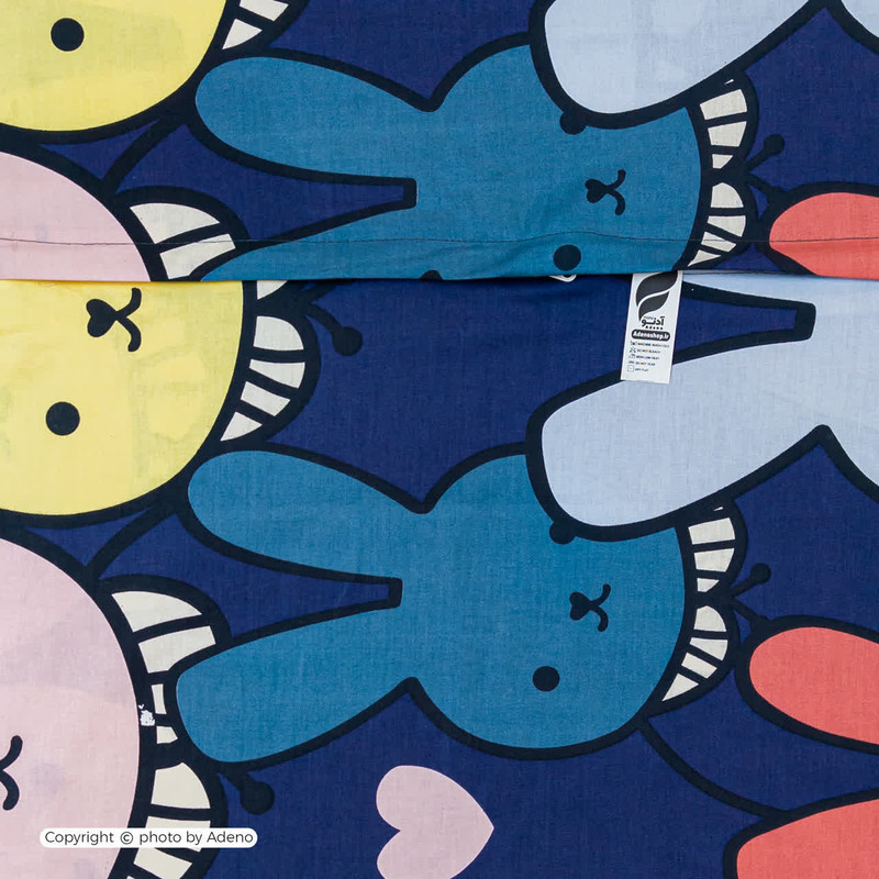 ملحفه کودک آدنو مدل خرگوش کوچولو کد FI71 سایز 100x150 سانتی متر