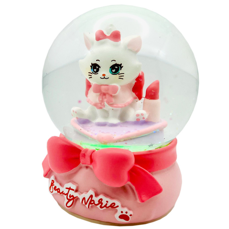 گوی چراغ‌دار مدل BEAUTY MARIE طرح گربه اشرافی کد G7134