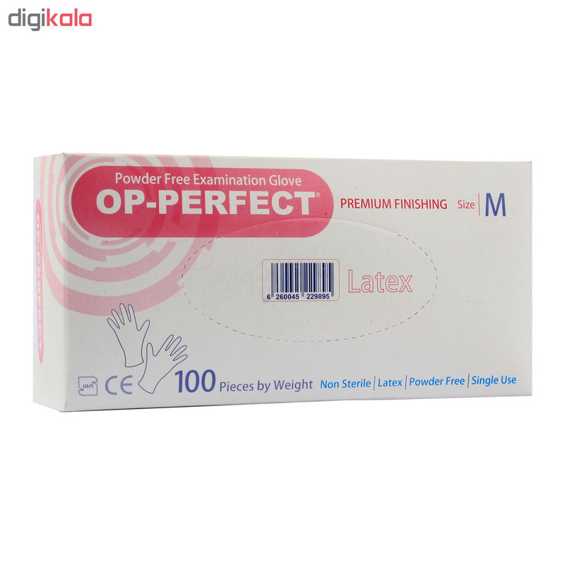 دستکش لاتکس مدل OP-PERFECT بسته 100 عددی