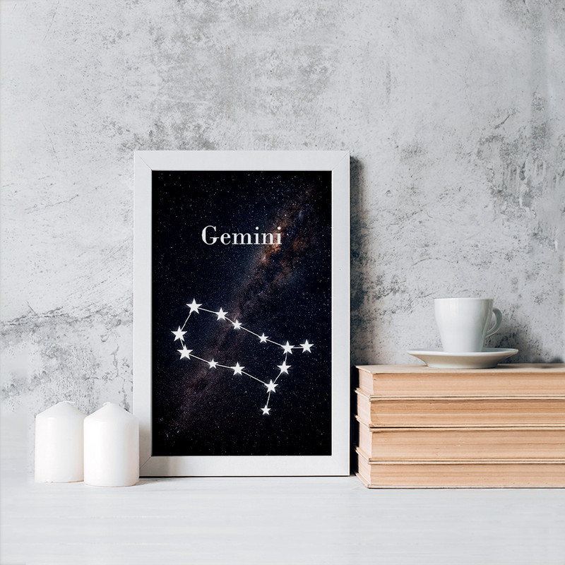 تابلو خندالو مدل دکوراتیو ماه تولد خرداد Gemini کد M58 مجموعه 1 عددی