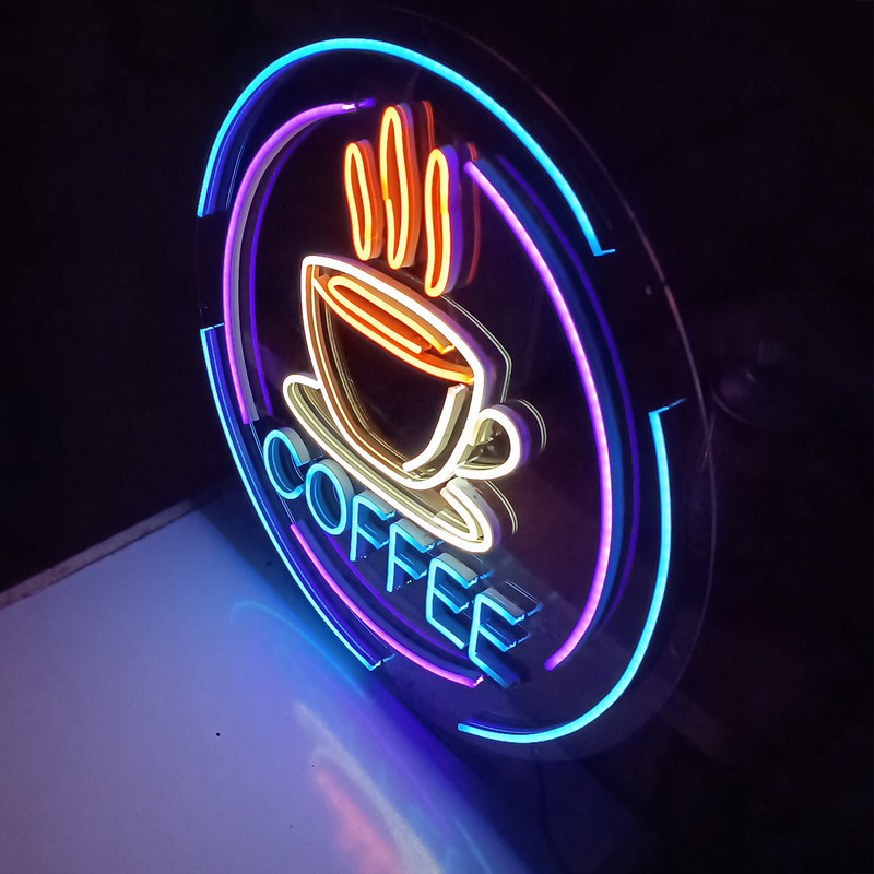 چراغ نئونی طرح coffee کد CO2025