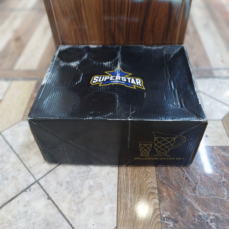 سرویس پارچ و لیوان 7 پارچه سوپر استار مدل کریستال
