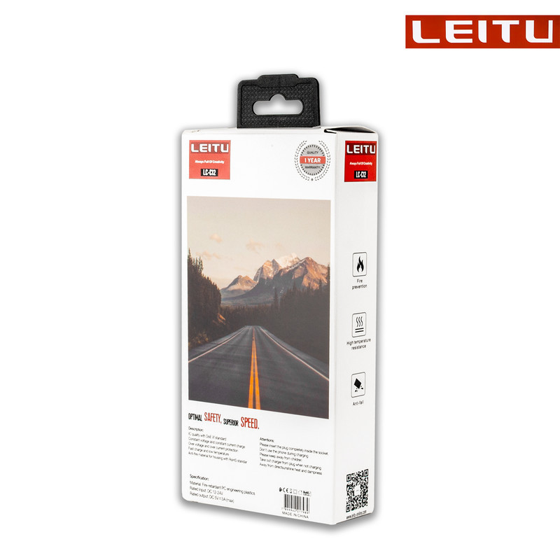 شارژر فندکی لیتو مدل LC-C12 20W به همراه کابل تبدیل لایتنینگ